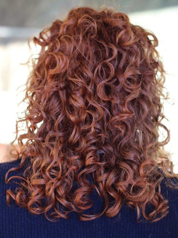 Beautiful curly hair transformation